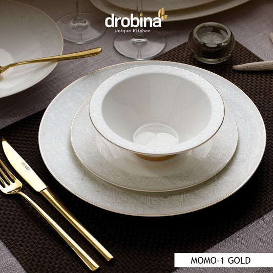 Momo 1 Gold  _ طقم سفرة دروبينا چي چي – Bone Pearl – ٦٠ قطعة