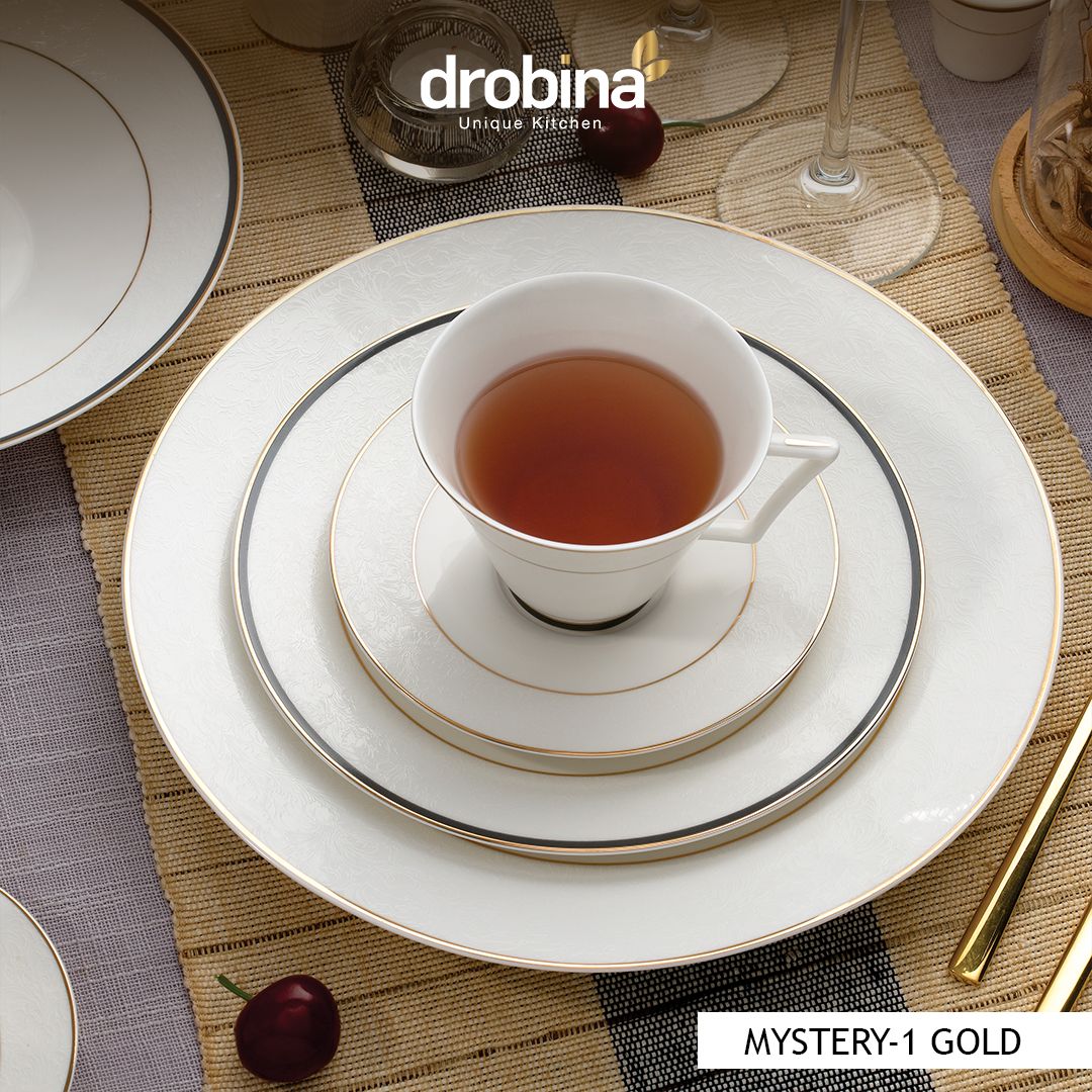 Mystery-1 Gold _ طقم سفرة دروبينا چي چي – Bone Pearl – ٦٠ قطعة