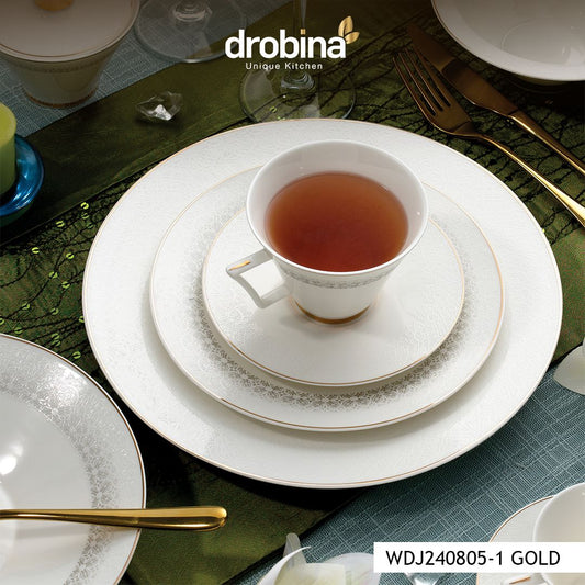 Wdj240805-1 Gold _ طقم سفرة دروبينا چي چي – Bone Pearl – ٦٠ قطعة